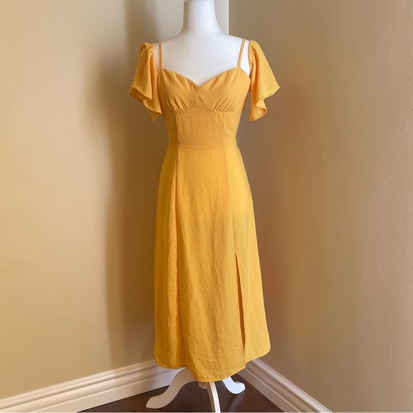 Urban Outfitters Boardwalk Cold Shoulder Midi Dress - Picture 1 of 13